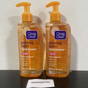 Clean & Clear Morning Burst Facial Cleanser Oil-Free Bursting Beads 8 oz OLD x2